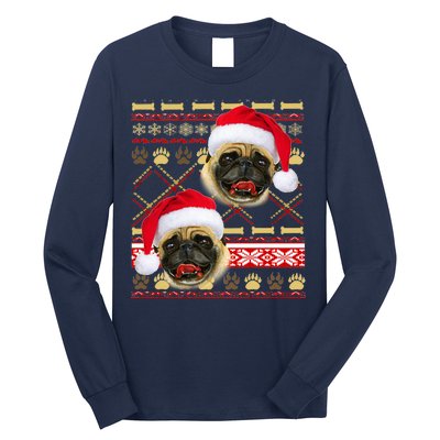 Pug Ugly Christmas Sweater Long Sleeve Shirt