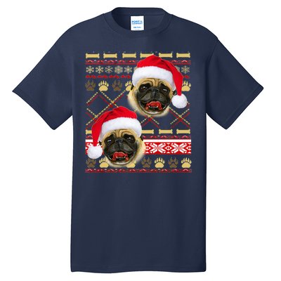 Pug Ugly Christmas Sweater Tall T-Shirt