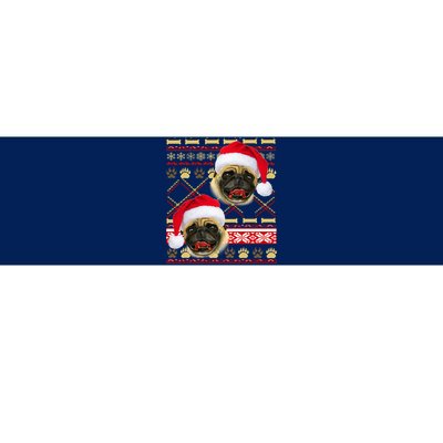 Pug Ugly Christmas Sweater Bumper Sticker