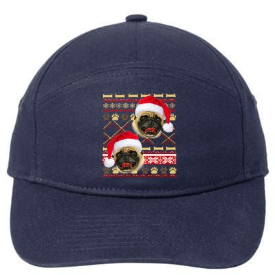 Pug Ugly Christmas Sweater 7-Panel Snapback Hat