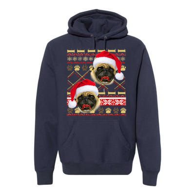 Pug Ugly Christmas Sweater Premium Hoodie