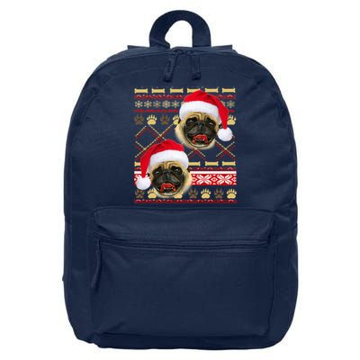 Pug Ugly Christmas Sweater 16 in Basic Backpack