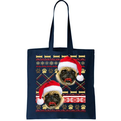 Pug Ugly Christmas Sweater Tote Bag