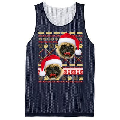 Pug Ugly Christmas Sweater Mesh Reversible Basketball Jersey Tank