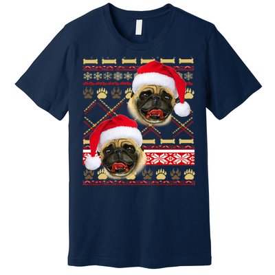 Pug Ugly Christmas Sweater Premium T-Shirt