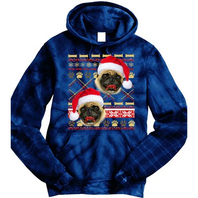 Pug Ugly Christmas Sweater Tie Dye Hoodie