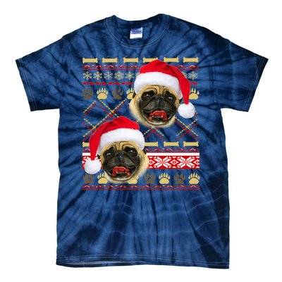 Pug Ugly Christmas Sweater Tie-Dye T-Shirt