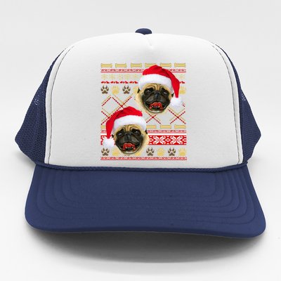 Pug Ugly Christmas Sweater Trucker Hat