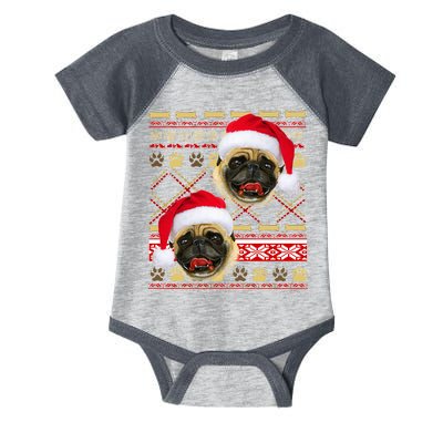 Pug Ugly Christmas Sweater Infant Baby Jersey Bodysuit