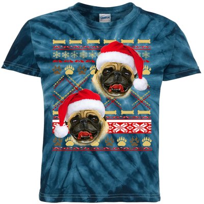 Pug Ugly Christmas Sweater Kids Tie-Dye T-Shirt