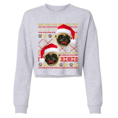 Pug Ugly Christmas Sweater Cropped Pullover Crew