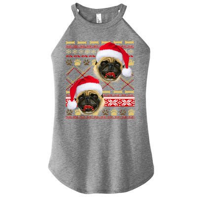 Pug Ugly Christmas Sweater Women's Perfect Tri Rocker Tank