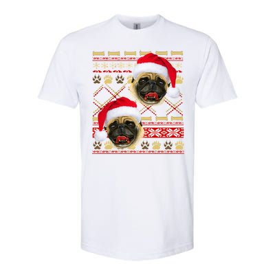 Pug Ugly Christmas Sweater Softstyle CVC T-Shirt