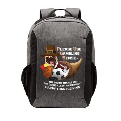 P U G S The Canine Counselor Thanksgiving Sports Gambling Gift Vector Backpack