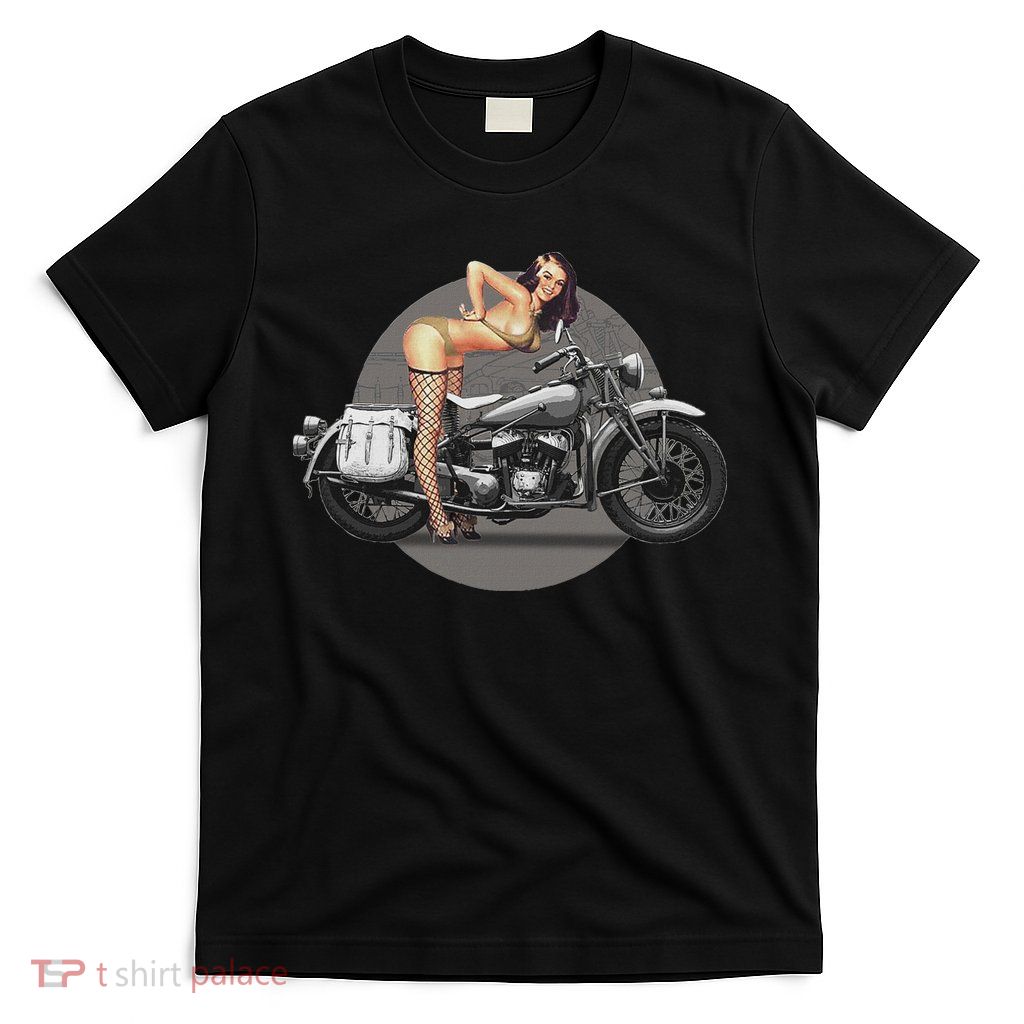 Pin Up Girl Classic Motorcycle T-Shirt