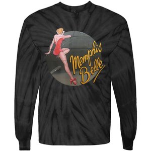 Pin Up Girl WWII B17 Flying Fortress Memphis Belle Tie-Dye Long Sleeve Shirt