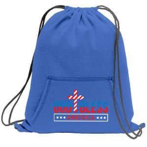 Patriotic Usa Gift God Bless America Gift Sweatshirt Cinch Pack Bag