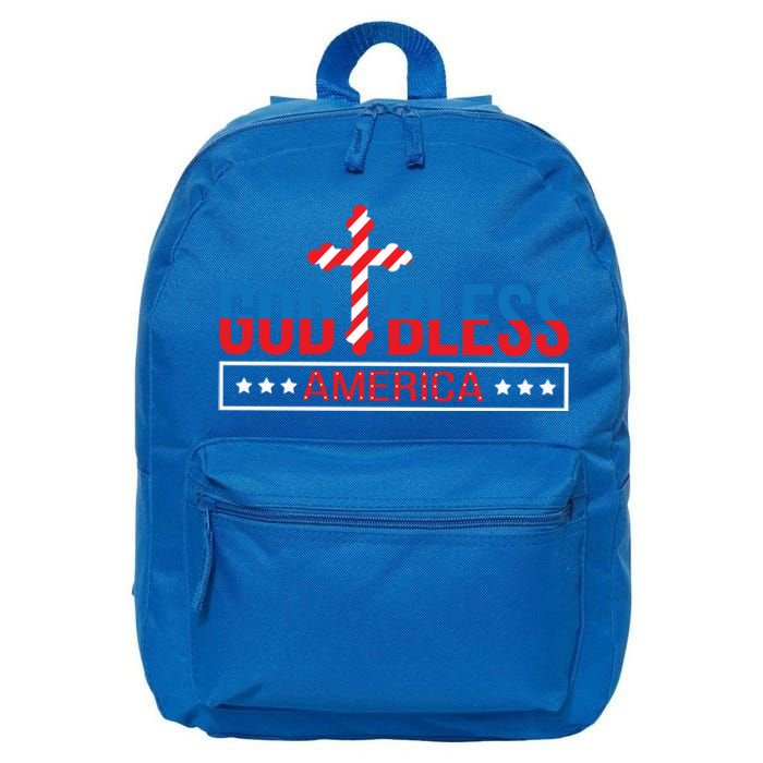 Patriotic Usa Gift God Bless America Gift 16 in Basic Backpack