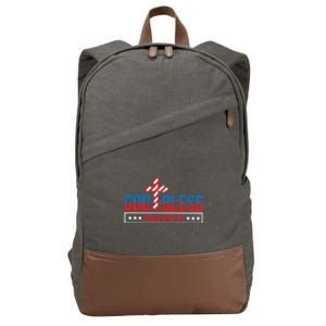 Patriotic Usa Gift God Bless America Gift Cotton Canvas Backpack