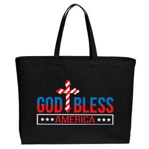 Patriotic Usa Gift God Bless America Gift Cotton Canvas Jumbo Tote