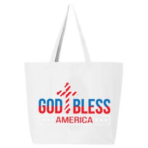 Patriotic Usa Gift God Bless America Gift 25L Jumbo Tote