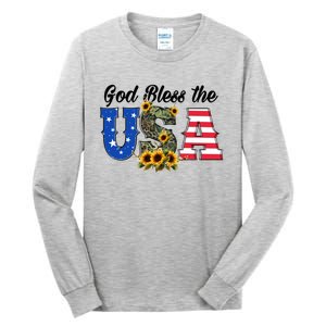 Patriotic Usa Gift Great Gift God Bless America Great Gift Tall Long Sleeve T-Shirt