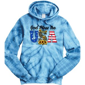 Patriotic Usa Gift Great Gift God Bless America Great Gift Tie Dye Hoodie