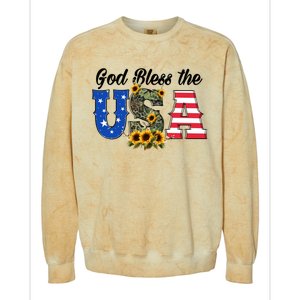 Patriotic Usa Gift Great Gift God Bless America Great Gift Colorblast Crewneck Sweatshirt