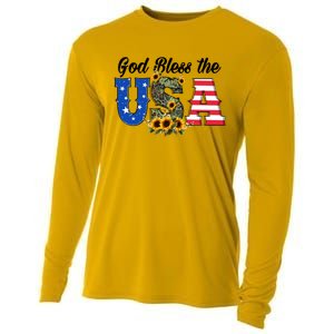 Patriotic Usa Gift Great Gift God Bless America Great Gift Cooling Performance Long Sleeve Crew