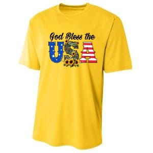 Patriotic Usa Gift Great Gift God Bless America Great Gift Performance Sprint T-Shirt