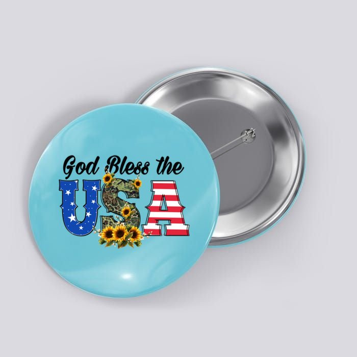 Patriotic Usa Gift Great Gift God Bless America Great Gift Button