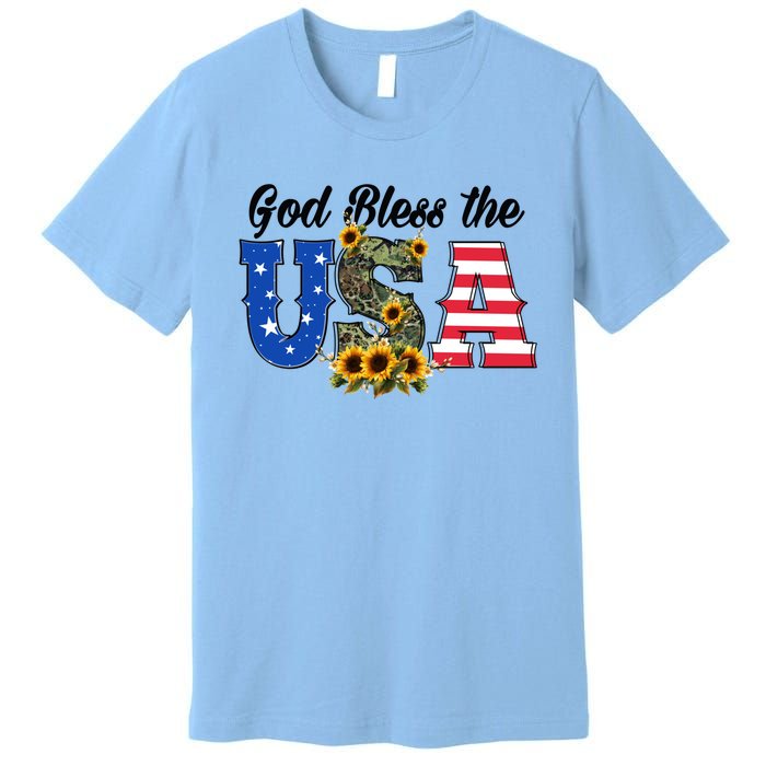 Patriotic Usa Gift Great Gift God Bless America Great Gift Premium T-Shirt