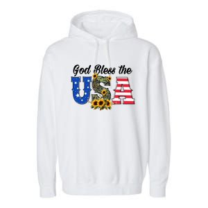 Patriotic Usa Gift Great Gift God Bless America Great Gift Garment-Dyed Fleece Hoodie