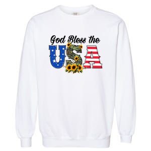 Patriotic Usa Gift Great Gift God Bless America Great Gift Garment-Dyed Sweatshirt