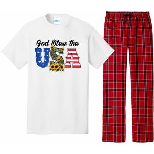 Patriotic Usa Gift Great Gift God Bless America Great Gift Pajama Set