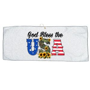 Patriotic Usa Gift Great Gift God Bless America Great Gift Large Microfiber Waffle Golf Towel