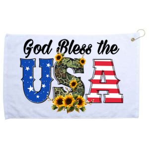 Patriotic Usa Gift Great Gift God Bless America Great Gift Grommeted Golf Towel