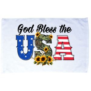 Patriotic Usa Gift Great Gift God Bless America Great Gift Microfiber Hand Towel