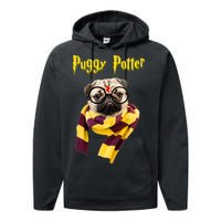 Puggy Potter Funny Parody Movie Performance Fleece Hoodie