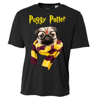 Puggy Potter Funny Parody Movie Cooling Performance Crew T-Shirt