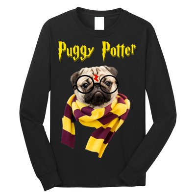 Puggy Potter Funny Parody Movie Long Sleeve Shirt