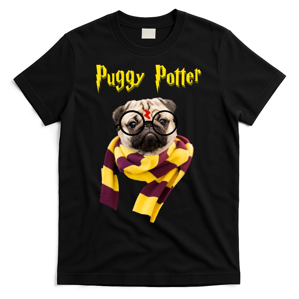 Puggy Potter Funny Parody Movie T-Shirt