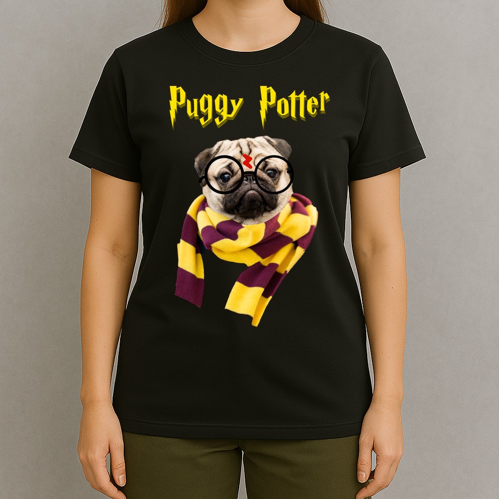 Puggy Potter Funny Parody Movie T-Shirt
