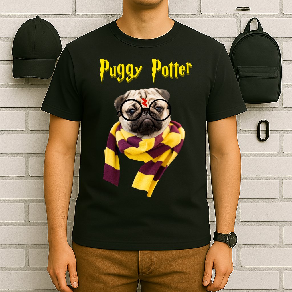 Puggy Potter Funny Parody Movie T-Shirt