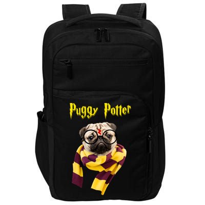 Puggy Potter Funny Parody Movie Impact Tech Backpack
