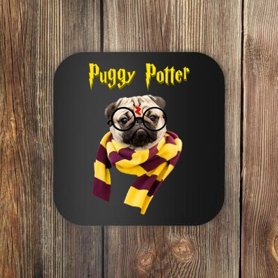 Puggy Potter Funny Parody Movie Coaster