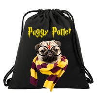 Puggy Potter Funny Parody Movie Drawstring Bag