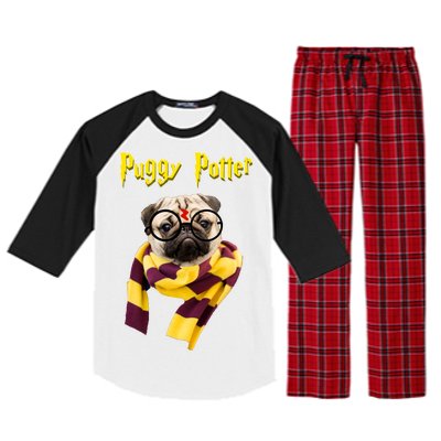 Puggy Potter Funny Parody Movie Raglan Sleeve Pajama Set