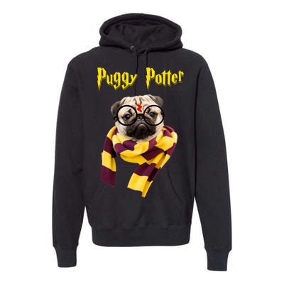 Puggy Potter Funny Parody Movie Premium Hoodie