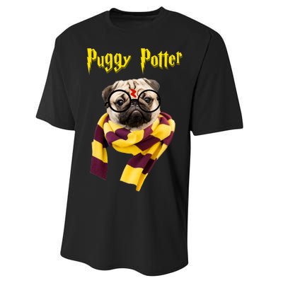 Puggy Potter Funny Parody Movie Performance Sprint T-Shirt